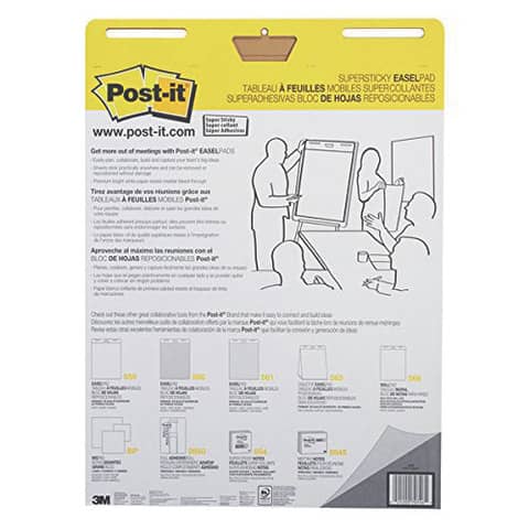 Blocchi lavagna Post-it® Meeting Chart bianco 63,5x77,5 cm 30 fogli Promo Pack 2+1 GRATIS - 7000081684